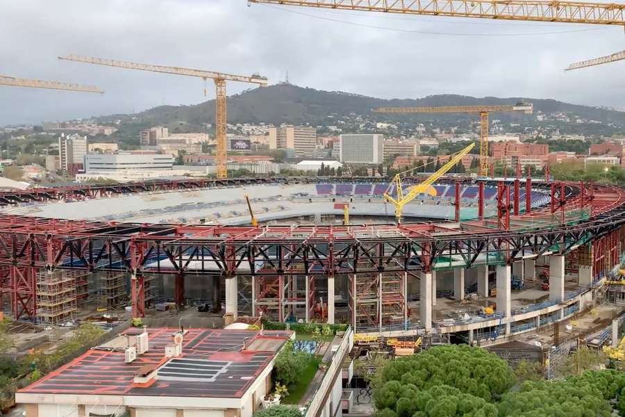 Estado actual de las obras en el Camp Nou Estado actual de las obras en el Camp Nou