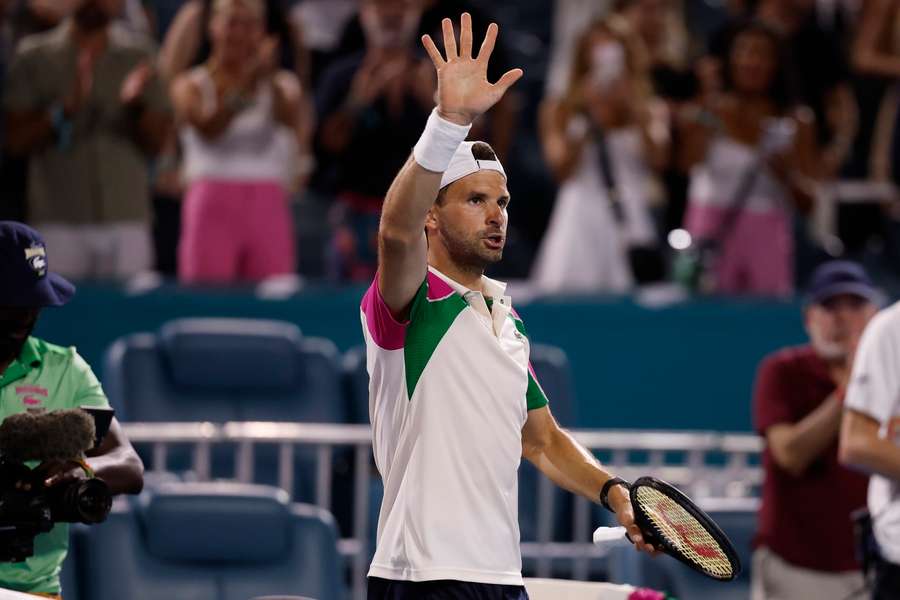 Grigor Dimitrov v Miami přežil mečbol a je v semifinále.