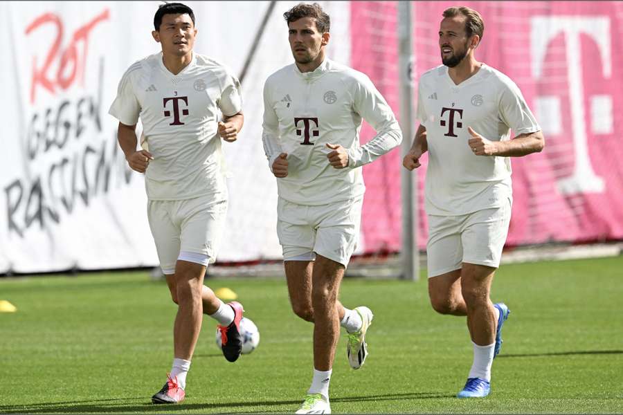 Kim (l.), Goretzka (m.) und Kane (r.) wollen mit dem FC Bayern erfolgreich in die Champions League 2023/24 starten