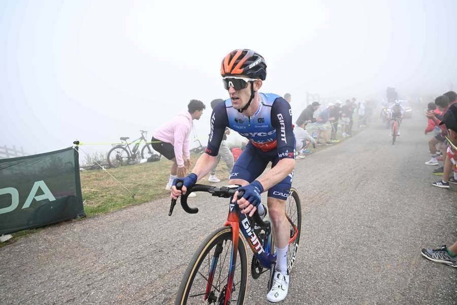 Eddie Dunbar attacked on the final climb to win the stage