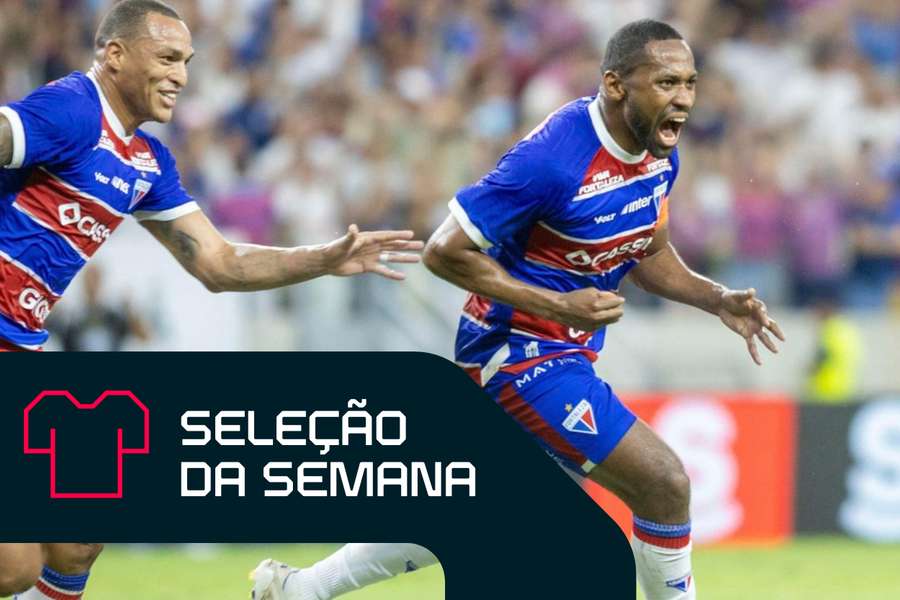Tinga (à direita) marcou golaço de cabeça na estreia do Brasileirão