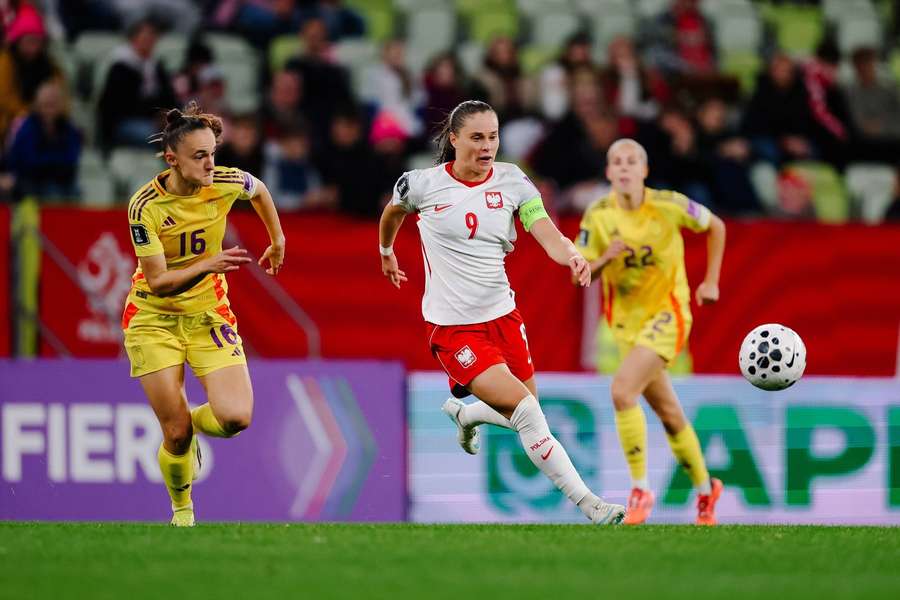 Ewa Pajor, autrice de deux buts contre la Belgique Ewa Pajor, autrice de deux buts contre la Belgique