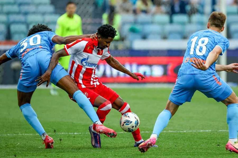 Olayinka in action for Red Star