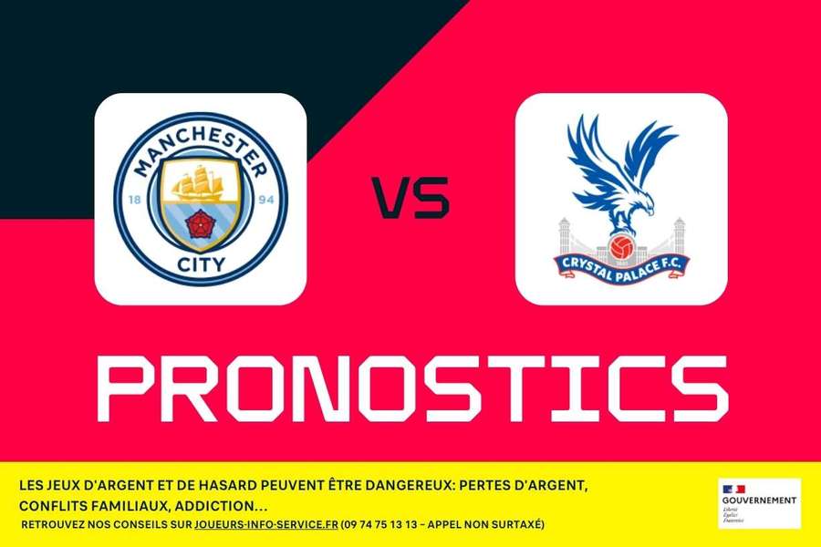 Manchester City - Crystal Palace : pronostics, meilleurs paris et cotes (Premier League)