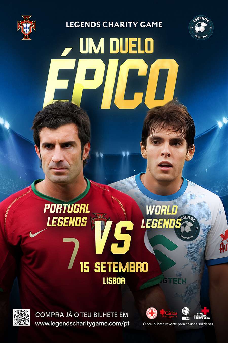 Luís Figo e Kaká são duas das grandes estrelas Luís Figo e Kaká são duas das grandes estrelas
