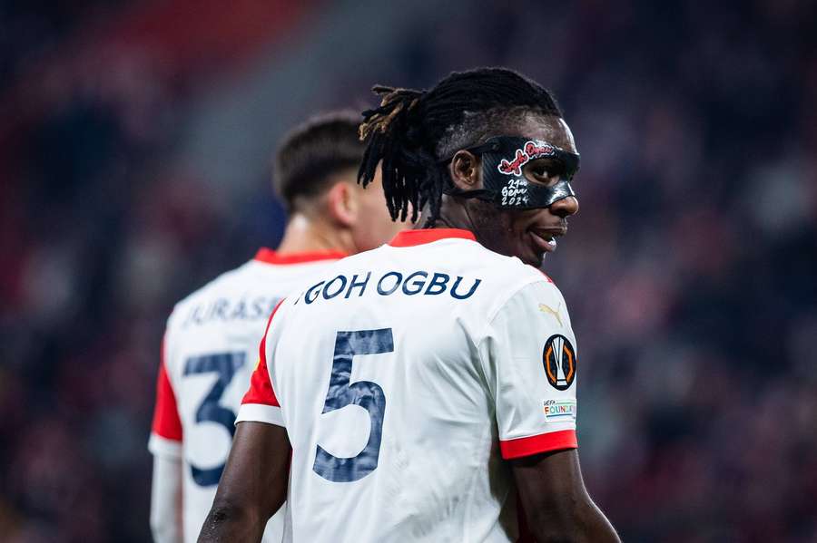 The man in the mask: Igoh Ogbu has been a rock for Slavia Prague