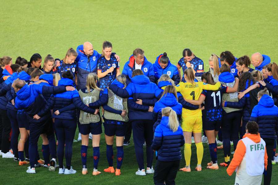 Oranje na de wedstrijd tegen Spanje