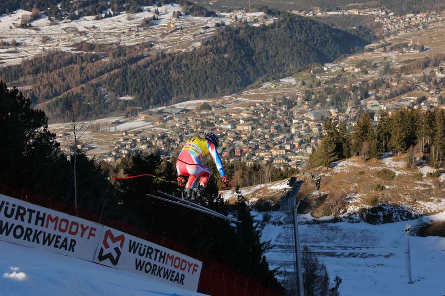 Sarrazin won three downhill races in the previous World Cup