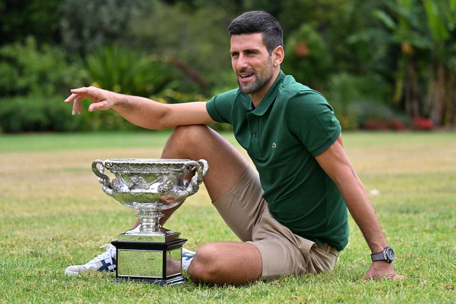 Djokovic a paradé dans les jardins de la Governement House. 