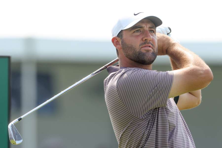Scottie Scheffler en acción en el US Open