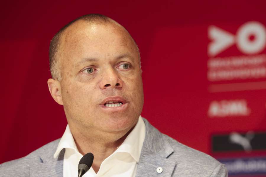 Stewart tijdens een presentatie in het Philips-stadion op 4 juli