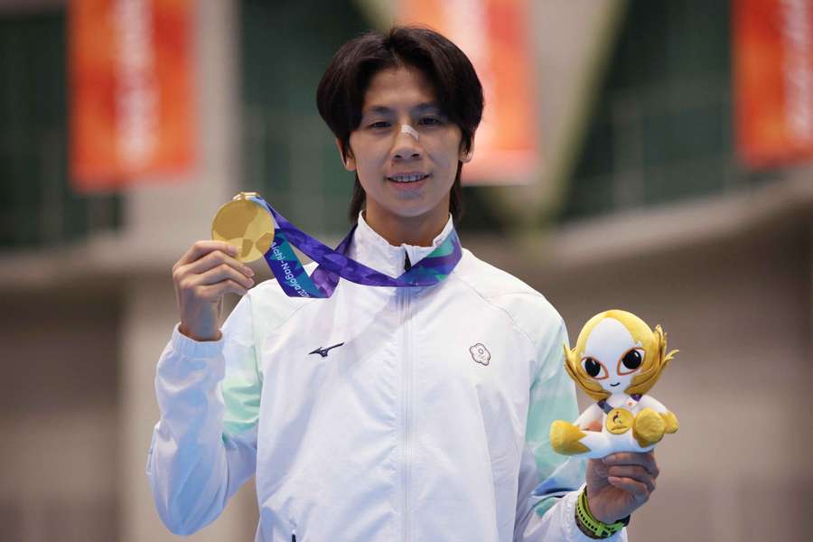 Lin Yu-ting, feliz con su oro en los Juegos Asiáticos Lin Yu-ting, feliz con su oro en los Juegos Asiáticos