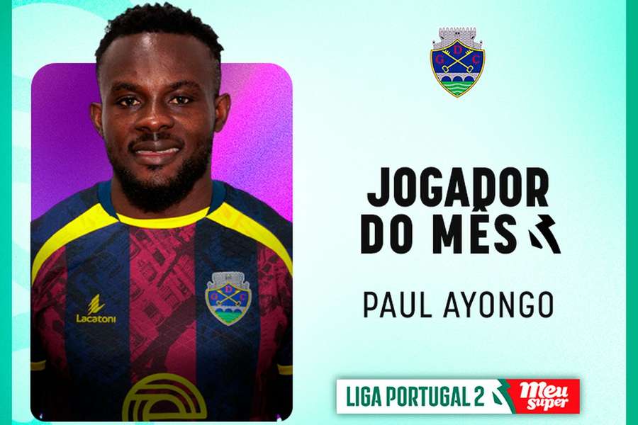 Paul Ayongo (Chaves) eleito Jogador do Mês da Liga 2