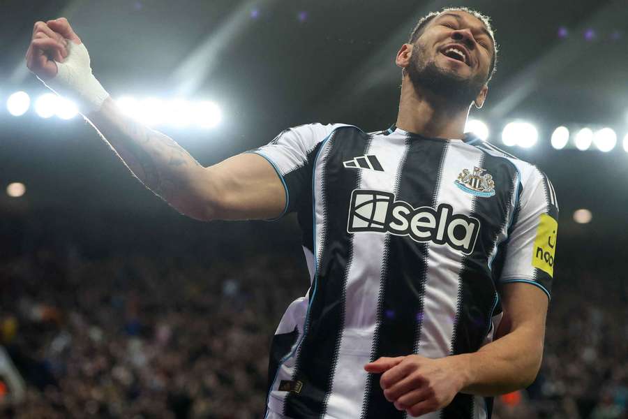 Newcastle United's Joelinton celebrates scoring their second goal