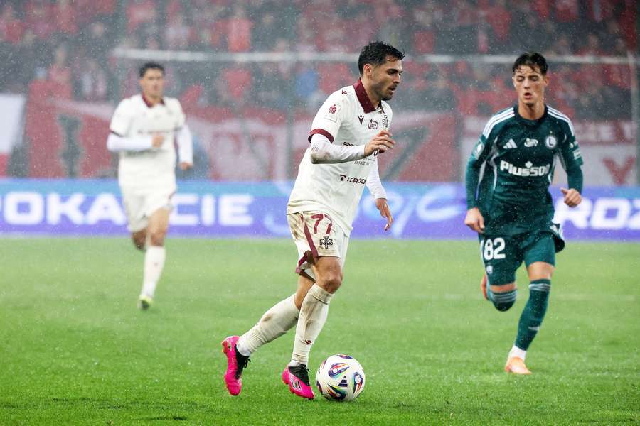 Górnik Zabrze świętujący trafienie przeciwko Arce