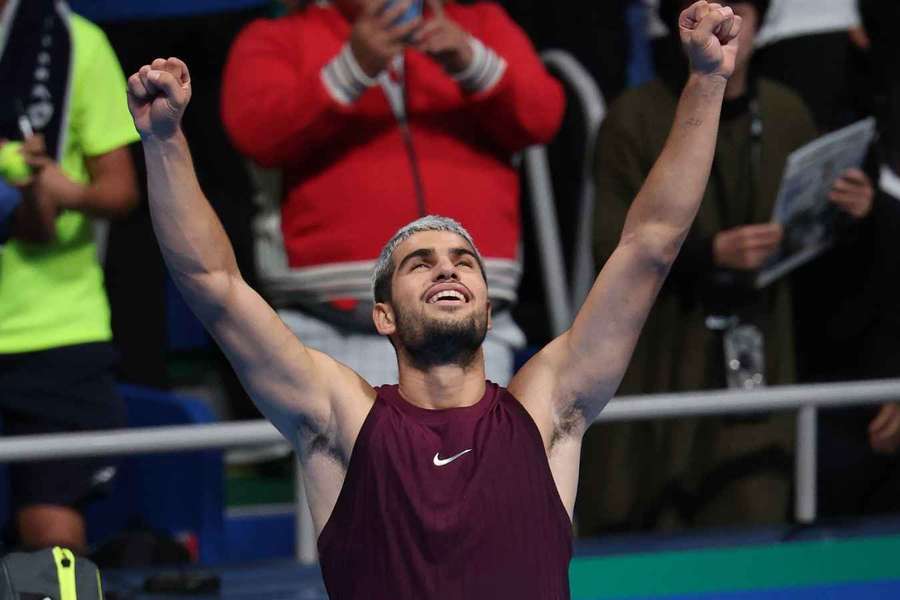 Carlos Alcaraz of Spain wins the men's singles final and becomes champion of the 2025 Kinoshita Group Japan Open