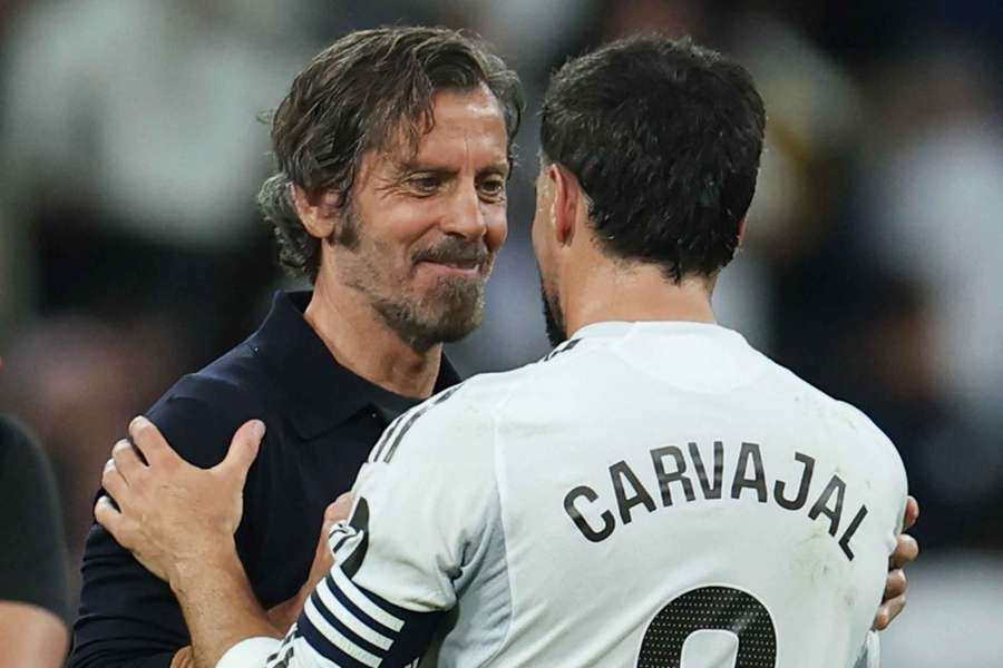 Carvajal saluda a Quique Carvajal saluda a Quique