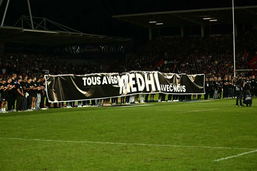 Les hommages rendus à Medhi Narjissi en Top 14 en septembre dernier.