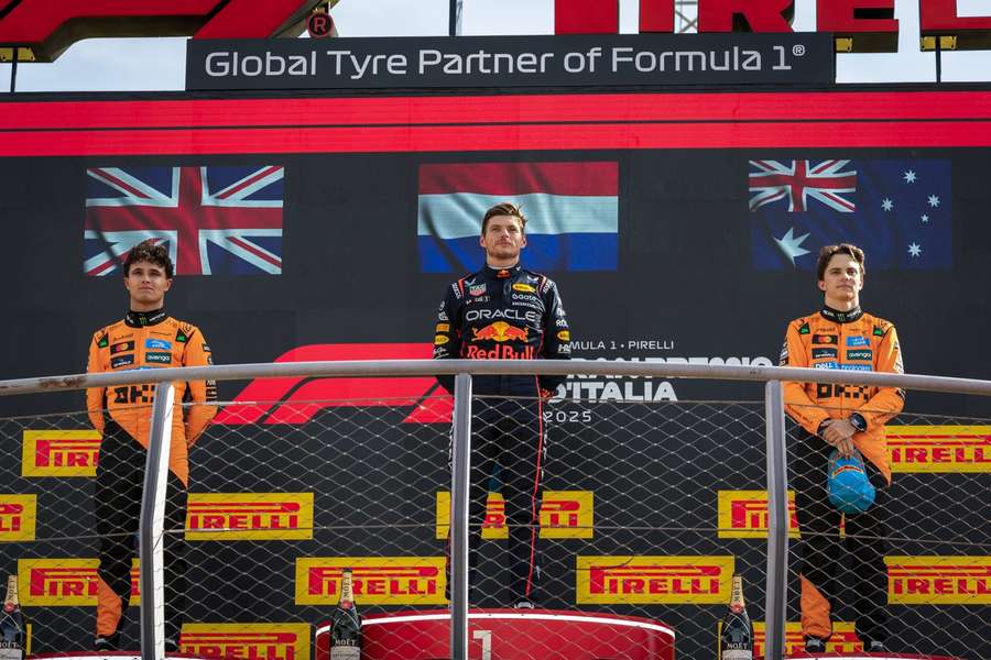 El podio del Gran Premio de Italia