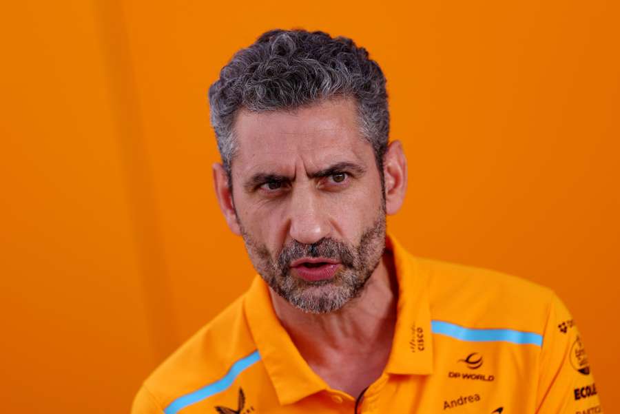 McLaren team principal Andrea Stella during a press conference