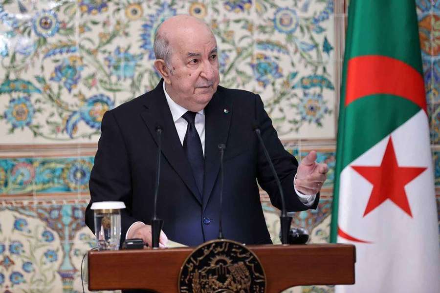Le président algérien en mars 2026. Le président algérien en mars 2026.