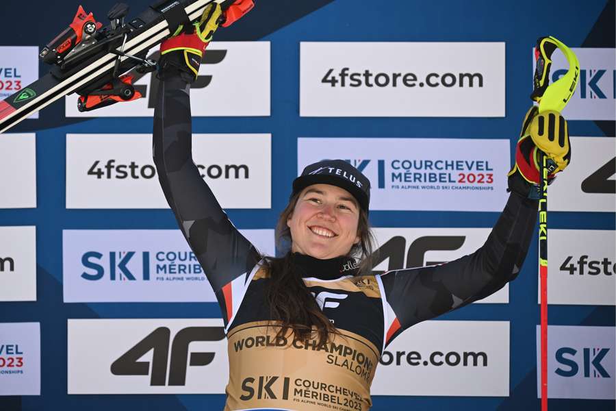 St-Germain claimed gold in the slalom at Meribel