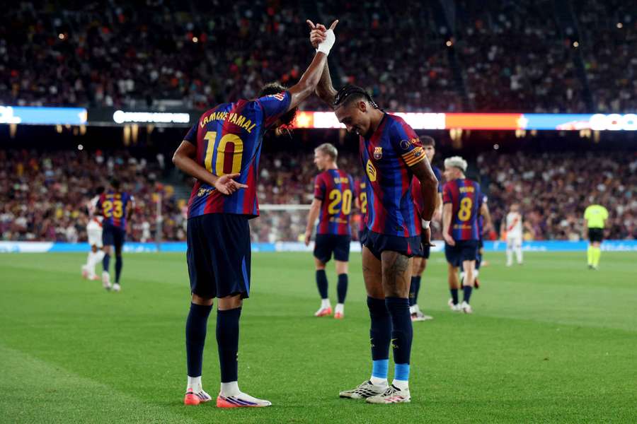 Avec des doublés de Raphinha et Lamine Yamal, le Barça enchaîne face au Rayo Vallecano Avec des doublés de Raphinha et Lamine Yamal, le Barça enchaîne face au Rayo Vallecano