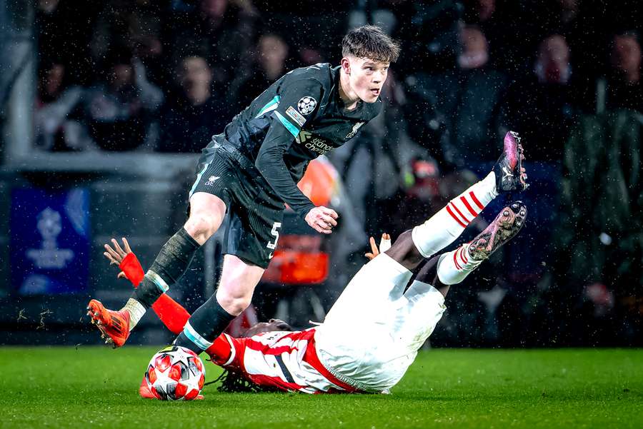 James McConnell in action against PSV in last year's UEFA Champions League