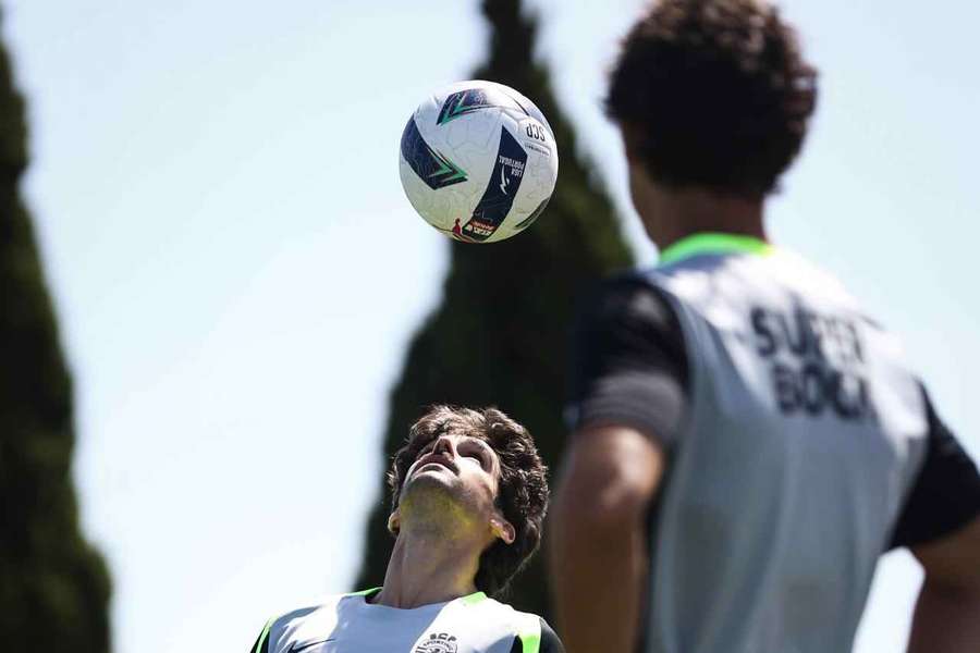 Trincão no treino do Sporting