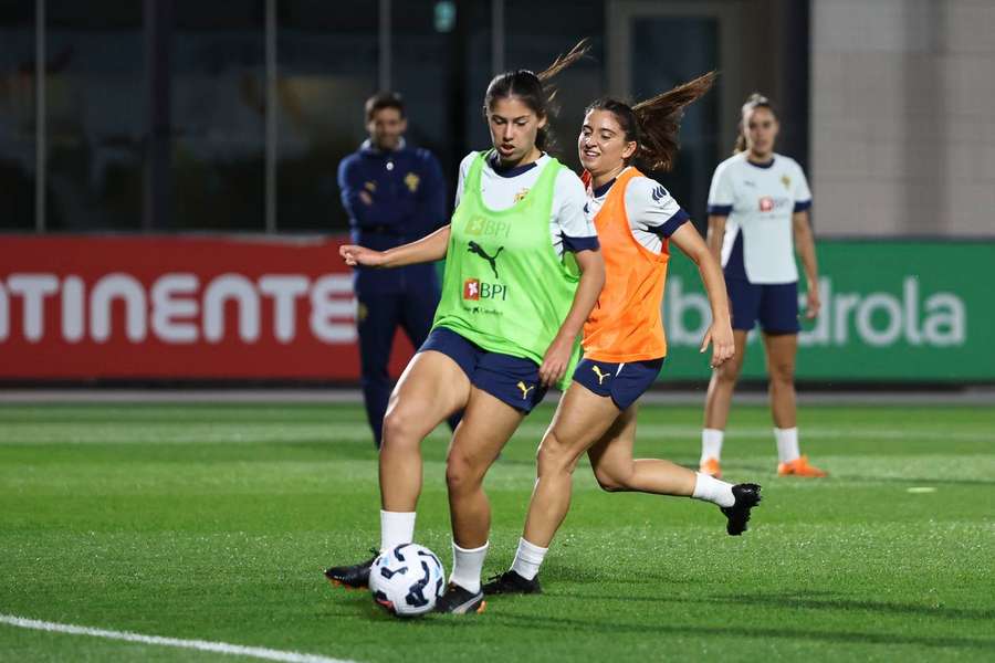 Alice Marques no treino da Seleção