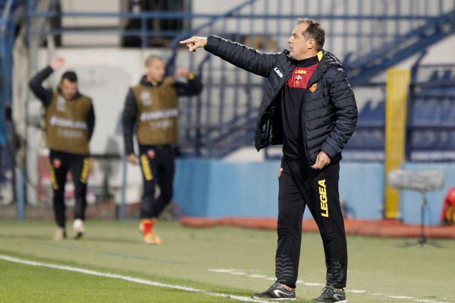 Hadzibegic on the touchline as Montenegro manager
