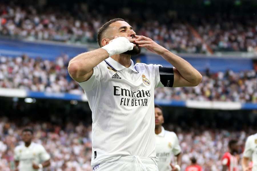 Karim Benzema skóroval z pokutového kopu vo svojom poslednom zápase za Real Madrid. 