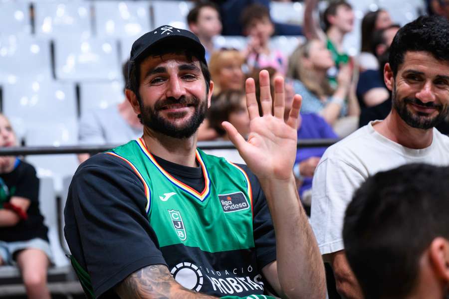Ricky Rubio, en el Olímpico de Badalona viendo al Joventut