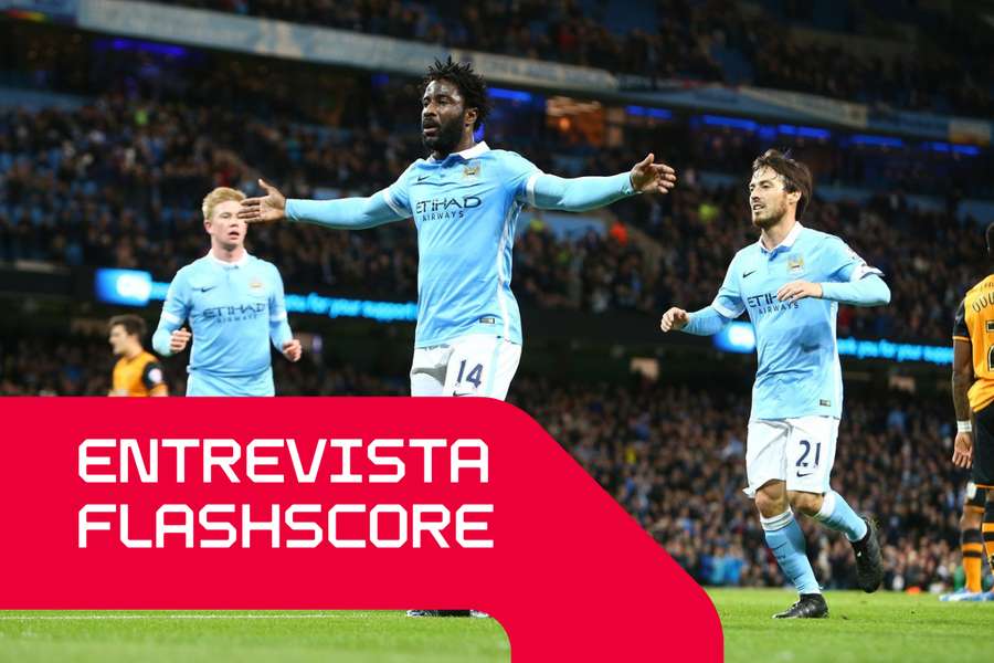 Wilfried Bony festeja pelo Manchester City