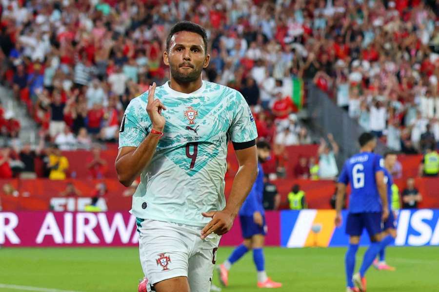 Gonçalo Ramos célébrant son but contre la Croatie. Gonçalo Ramos célébrant son but contre la Croatie.