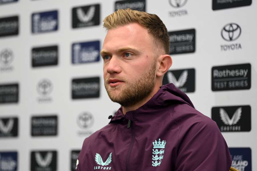 England's Sam Cook speaks to the media during a press conference at Trent Bridge