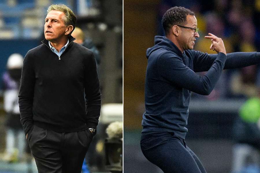 Claude Puel et Liam Rosenior. Claude Puel et Liam Rosenior.