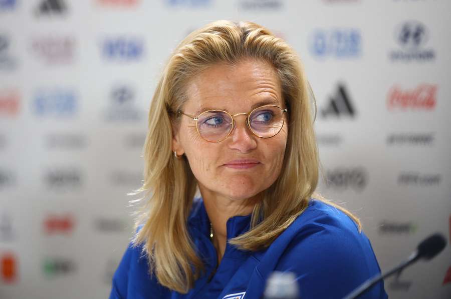 Sarina Wiegman during the pre-match press conference