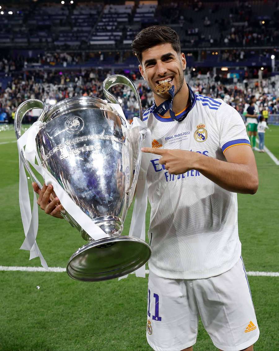 Marco Asensio conquistou três Champions com o Real Madrid