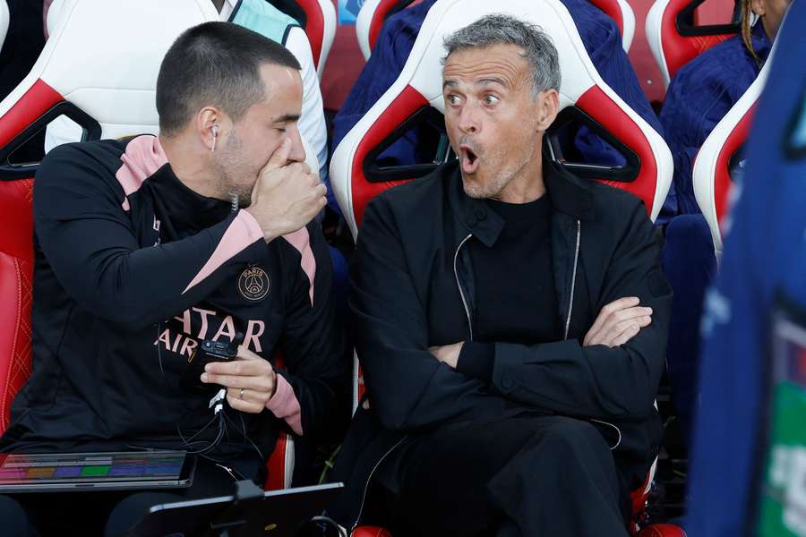 Luis Enrique à l'Emirates Stadium.