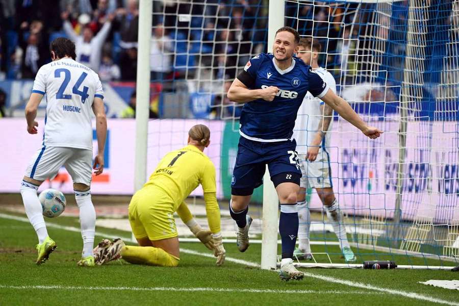 Christoph Kobald schoss das 2:1 für den KSC.