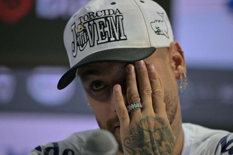 Neymar, con el Santos