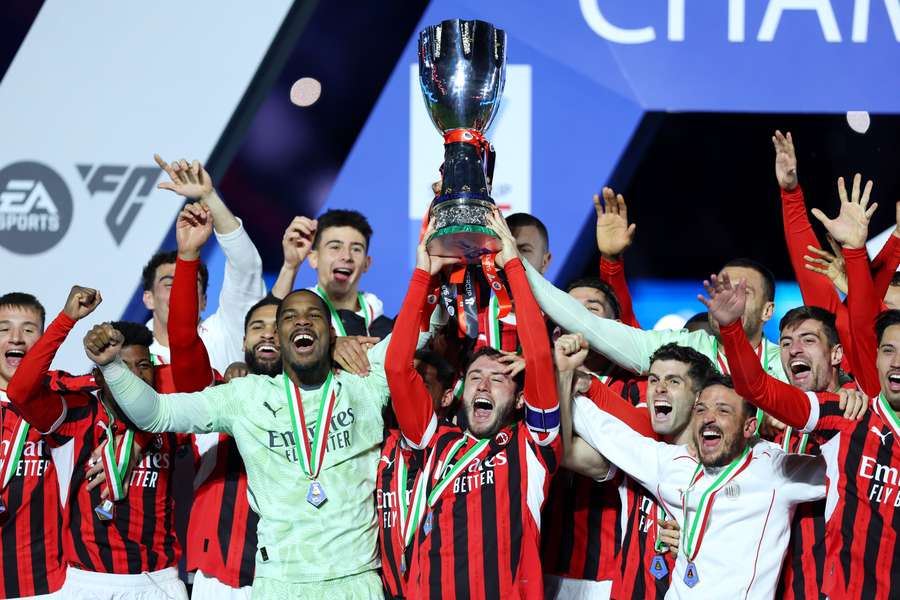 O Milan venceu a última Supercopa na Arábia Saudita