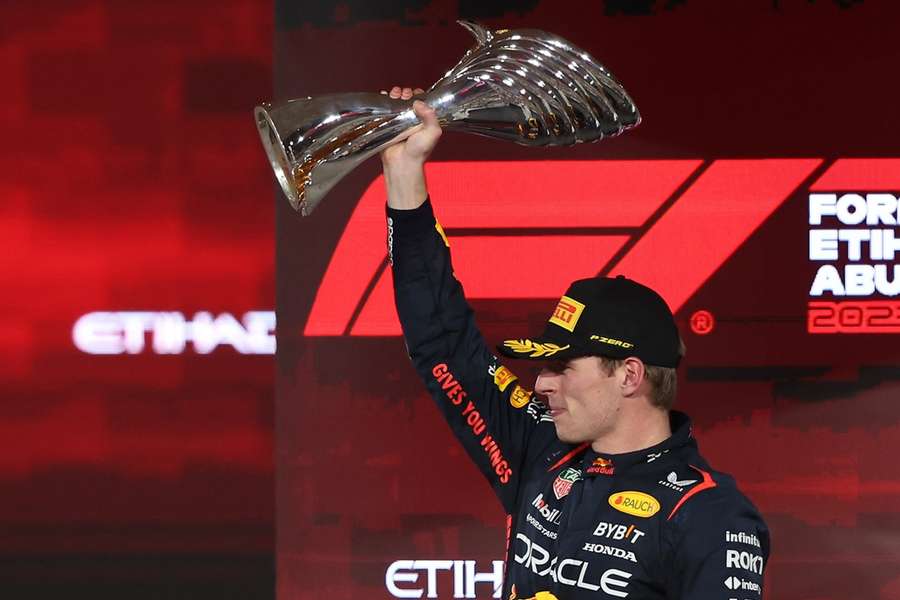 Verstappen na de winst in Abu Dhabi