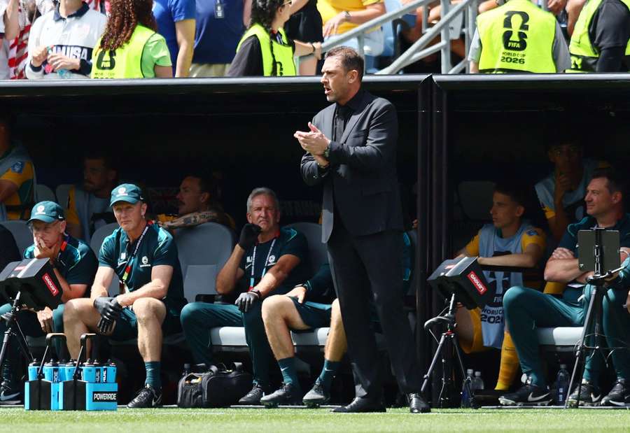 Australia coach Tony Popovic reacts Australia coach Tony Popovic reacts