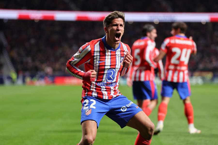 Giuliano Simeone celebra con furia su segundo gol al Getafe