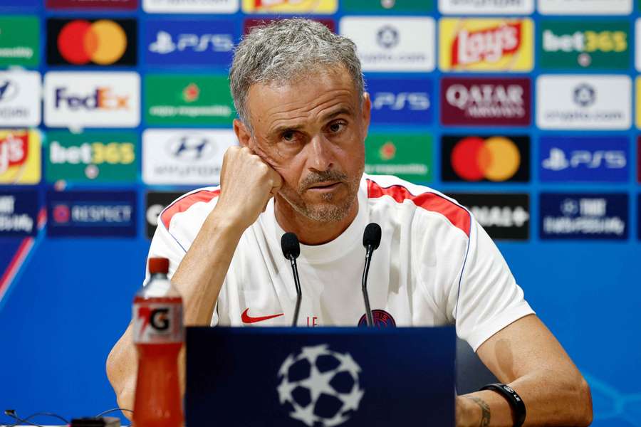 Luis Enrique en conférence de presse, ce mardi. Luis Enrique en conférence de presse, ce mardi.