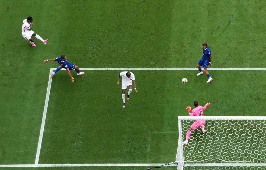 Bukayo Saka's strike that was ruled offside Bukayo Saka's strike that was ruled offside