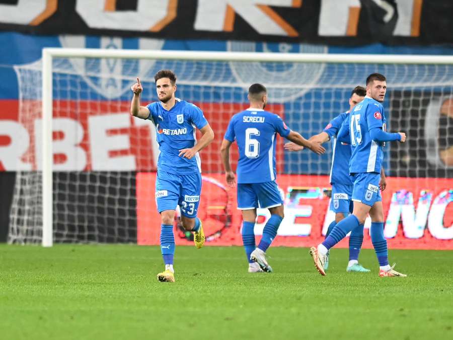Mihai Căpățână a marcat singurul gol pentru Universitatea Craiova