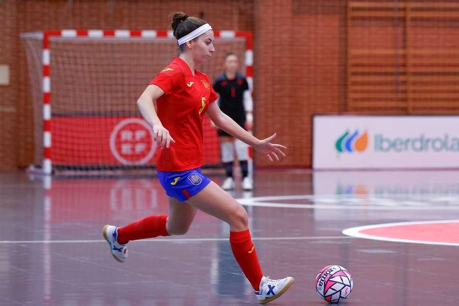 Eva González, en uno de los partidos contra Argentina.